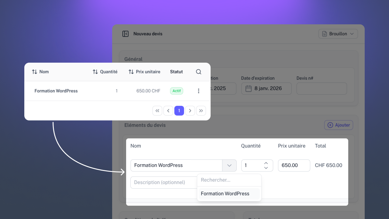 Wiederverwendbare Positionen